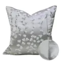Housse de coussin decorative grise argentine a motif floral abstrait pour le salon et canape - 30x50cm (Petite Housse de Coussin Lombaire Seulement) / Gris Style Sans Passepoil AB