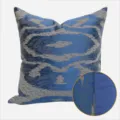 Fodera per cuscino blu con motivo astratto per divano soggiorno e camera da letto ok - 40x60cm con Anima in Cotone PP / Blu