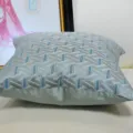 Housse de coussin moderne à motif géométrique gris, taie élégante pour canapé et fauteuil. - Vert Clair AB Sans Passepoil