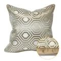 Moderner geometrischer Kissenbezug gold Luxus Kissenhülle für Sofa Schlafzimmer Hotel decor - 30x50 cm Lendenkissenbezug, nur Hülle / Hellsilberner AB-Stil mit Paspelierung