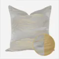 Luxury abstract gold wave throw pillow cover, elegant silver cushion for living room sofa. - Gold-Grey Landscape Pattern AB Version without Piping - Random Pattern Position