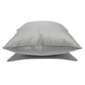 Funda de cojín decorativa moderna y minimalista gris, textura geométrica abstracta. - 40x60cm (Cojín Lumbar Grande con Relleno de Algodón PP) / Gris Plata AB con Ribete