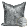 Fodera per cuscino quadrato decorativo texture crepata argento grigio salotto - Grande Cuscino Lombare 40x60cm Rifinito Con Cotone PP / grigio-argento