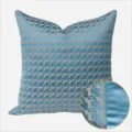 Fodera per cuscino quadrato pied-de-poule blu, elegante copricuscino moderno per divano camera. - Grande Cuscino Lombare 40x60cm Senza Bordatura Con Cotone PP / Blu
