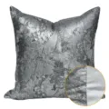 Grey Metallic Marble Texture Throw Pillow Cover Luxury Square Cushion for Living Room Decor - 30x50cm Small Lumbar Pillow Cover Only / Silver Gray AB without Piping