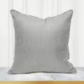 Funda de cojin decorativa texturizada gris moderna y minimalista para el salon sofa - 40x60cm (Cojín Lumbar Grande con Relleno de Algodón PP) / Gris Plata AB sin Ribete