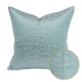 Fodera per cuscino decorativa quadrata moderna di lusso blu con elegante motivo crepato. - 30x50cm (Piccola Federa per Cuscino Lombare Solo) / Stile AB Blu Verde (Senza Bordo)