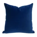 Fodera per cuscino in velluto blu scuro tinta unita, morbida custodia quadrata per divano. - 30x50cm (Piccola Federa per Cuscino Lombare Solo) / Blu Scuro Doppia Faccia Senza Bordo