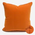 Fodera per cuscino quadrata in peluche arancione, copricuscino unito per divano e decorazione. - 30x50cm (Piccola Federa per Cuscino Lombare Solo) / Arancione Doppia Faccia con Bordo