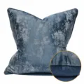 Fodera per cuscino decorativo blu astratto moderno minimalista con elegante profilo. - 40x60cm (Grande Cuscino Lombare con Imbottitura in Cotone PP) / Blu Stile Senza Profilo AB