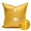 Federa per cuscino geometrico oro arancione stile nordico copricuscino per divano soggiorno - Fodera per Piccolo Cuscino Lombare 30x50cm Solo Fodera / Versione AB dorata con bordino