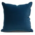 Fodera per cuscino in velluto blu scuro, morbida custodia per divano del soggiorno. - 30x50cm (Piccola Federa per Cuscino Lombare Solo) / Blu Scuro Doppia Faccia Con Bordo