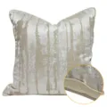 Modern abstract silver grey pattern throw pillow cover with elegant piped edges for home. - Beige AB Style (Piping) / 30x50cm Pillow Cover Only / Beige