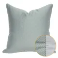 Cuscino decorativo grigio chiaro texturizzato con dettaglio in tessuto per divano. - 40x60cm (Grande Cuscino Lombare con Imbottitura in Cotone PP) / Verde chiaro AB senza bordo