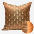 Fodera per cuscino quadrato con motivo geometrico arancione stile moderno variante. - 30x50cm (Piccola Federa per Cuscino Lombare Solo) / Arancione AB Senza Profilo