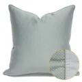 Cuscino testurizzato grigio chiaro, cuscino da divano di lusso moderno e decorazione letto. - 40x60cm (Grande Cuscino Lombare con Imbottitura in Cotone PP) / Verde chiaro AB con bordo