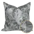 Fodera per cuscino marmo metallizzato argento moderno copricuscino divano 45x45 cm - 40x60cm Senza Profilo Con Nucleo Cotone PP / Grigio