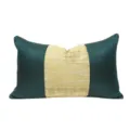 Fodera per cuscino geometrica verde copricuscino moderno di lusso per divano soggiorno - 40x60cm (Grande Cuscino Lombare con Imbottitura in Cotone PP) / Patchwork verde AB senza bordino