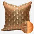 Fodera per cuscino geometrica arancione cuscino da divano di lusso moderno per soggiorno - 30x50cm (Piccola Federa per Cuscino Lombare Solo) / Stile AB Arancione (Bordo)