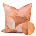 Funda de cojin cuadrada naranja caqui con elegante patron de hojas, decoracion moderna. - Funda de almohada lumbar solamente 30x50 cm / Estilo AB naranja sin ribete