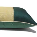 Fodera per cuscino geometrica moderna di lusso in verde e oro, elegante federa divano. - 40x60cm (Grande Cuscino Lombare con Imbottitura in Cotone PP) / Patchwork verde AB con bordino