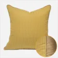 Modern yellow striped cushion cover luxurious pillow case for sofa living room home decor - Yellow Vertical Stripes Reversible Design, Piped