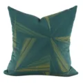 Federa per cuscino geometrico moderna verde scuro decorativa per divano soggiorno camera - Verde Doppio Lato Senza Bordo