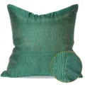 Grüner dekorativer Kissenbezug mit geometrischer Textur für modernes Sofa und Wohnzimmer. - 30x50 cm Lendenkissenbezug, nur Hülle / Grüne AB-Variante mit Paspelierung