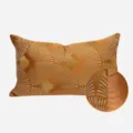 Federa per cuscino arancione geometrico motivo ventaglio moderno divano decorativo 1 pz. - 40x60cm (Grande Cuscino Lombare con Imbottitura in Cotone PP) / Lato AB arancione senza bordino, posizione del motivo casuale
