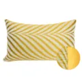 Yellow striped cushion cover, nordic style throw pillow case for sofa and chair decoration. - Yellow AB Without Piping Style (Lumbar Pillow)