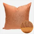 Oranger Luxus Kissenbezug mit gewelltem Strukturgewebe, eleganter quadratischer Sofakissenbezug. - 30x50cm (Kleines Lendenkissen Nur Bezug) / Orange AB Ohne Paspel