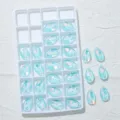 Strass di cristallo a goccia azzurro chiaro per cucito fai-da-te, abbigliamento e accessori. - Opale blu lago mocha