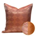 Federa per cuscino geometrica di lusso moderna arancione copricuscino decorativo quadrato - 30x50cm (Piccola Federa per Cuscino Lombare Solo) / Rosso reversibile senza bordino