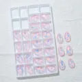 Strass in cristallo a goccia rosa con vassoio per decorazione di abbigliamento fai da te. - Opale rosa chiaro mocha