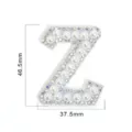 Pearl rhinestone letter Z patch clothing accessory DIY embroidered applique 46.5x37.5mm - Letter Z