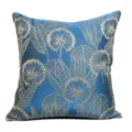 Fodera per cuscino tarassaco blu e oro, copricuscino jacquard di lusso quadrato per divano. - 50x50cm (Senza Imbottitura) / Blu 02 Senza Profilo