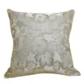 Luxury silver and gold floral jacquard sofa pillowcase, high precision cushion cover variant. - Khaki 05 No Piping