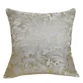 Jacquard cushion cover silver gold floral square pillow case for sofa luxury home decor - Khaki 06 No Piping