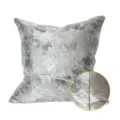 Silver grey abstract pattern square throw pillow cover for modern living room decor - 30x50cm (Small Lumbar Pillow Cover Only) / Silver Gray AB Without Piping
