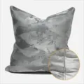 Housse de coussin abstraite grise, taie de coussin luxe pour canapé et chambre variante. - Taie de coussin lombaire uniquement 30x50 cm / Style classique gris AB à liseré