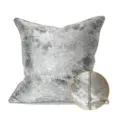 Silver grey abstract metallic texture square throw pillow cover, modern minimalist decor. - 30x50cm (Pillow Cover Only) / Silver Gray (Piped)