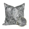 Modern blue-gray abstract marble throw pillow cover for living room sofa home decor 45cm - 30x50cm (Small Lumbar Pillow Cover Only) / Dark Gray 1 Luxury AB without Piping