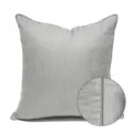 Blue-grey abstract square cushion cover modern minimalist pillowcase for living room - 30x50cm (Pillowcase Only) / Light Gray Stripe AB with Piping (Random Pattern)