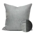Blue-gray abstract decorative throw pillow cover with modern vertical stripes and texture detail. - No Piping Style / 30x50cm (Small Lumbar Pillow Cover Only) / Dark Gray Stripes