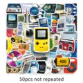 50pcs pegatinas vintage retro tech estética viejos ordenadores casetes impermeables - Tecnología Nostálgica(TZ-HJKJ-2033X) / 50 Hojas