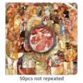 Alphonse Mucha Vintage Kunst Sticker 50 Stk wasserdichte Dekorationen für Laptop Handy - Mucha Kunst Aufkleber (1769) / 50 Stück Packung (5.5-8.5cm) / Mehrfarbig