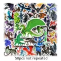 50pcs waterproof dragon graffiti stickers cool animal decals for laptop skateboard luggage - 50 Pcs Dragon Stickers - 553
