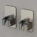 Edelstahl Mopp Halter Wandmontage Besenklammer gunmetal Badezimmer Haken 2 Stk - Quadratische Basis 2er Set / 2 Stück/Set / Gunmetal