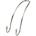 Stainless steel car seat back double hook, multi-functional vehicle storage organizer hanger - Silver