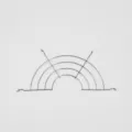 Roestvrijstalen halve cirkel olie uitlekrek voor keuken frituur filter net breedte 26cm - Klein 26cm